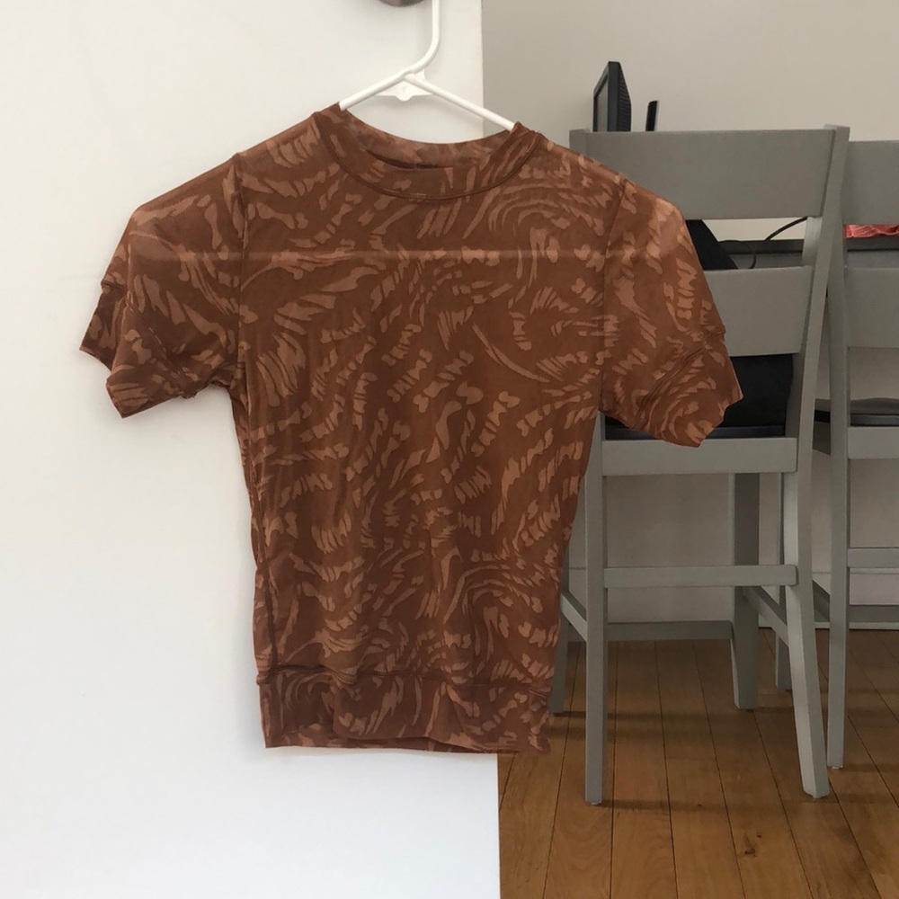 Skims Summer Mesh Sheer Logo Shirt